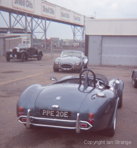 Cobras in Silverstone paddock, August 1987